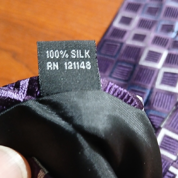 MICHAEL Michael Kors Purple and Blue Square Pattern Tie - Picture 5 of 9